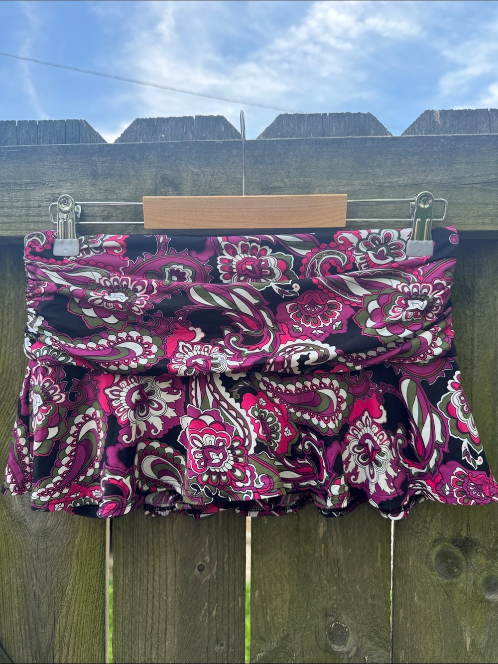 Lands’ End Floral Paisley Swim Skirt